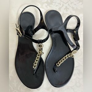 Guess T Strap Sandals Black
